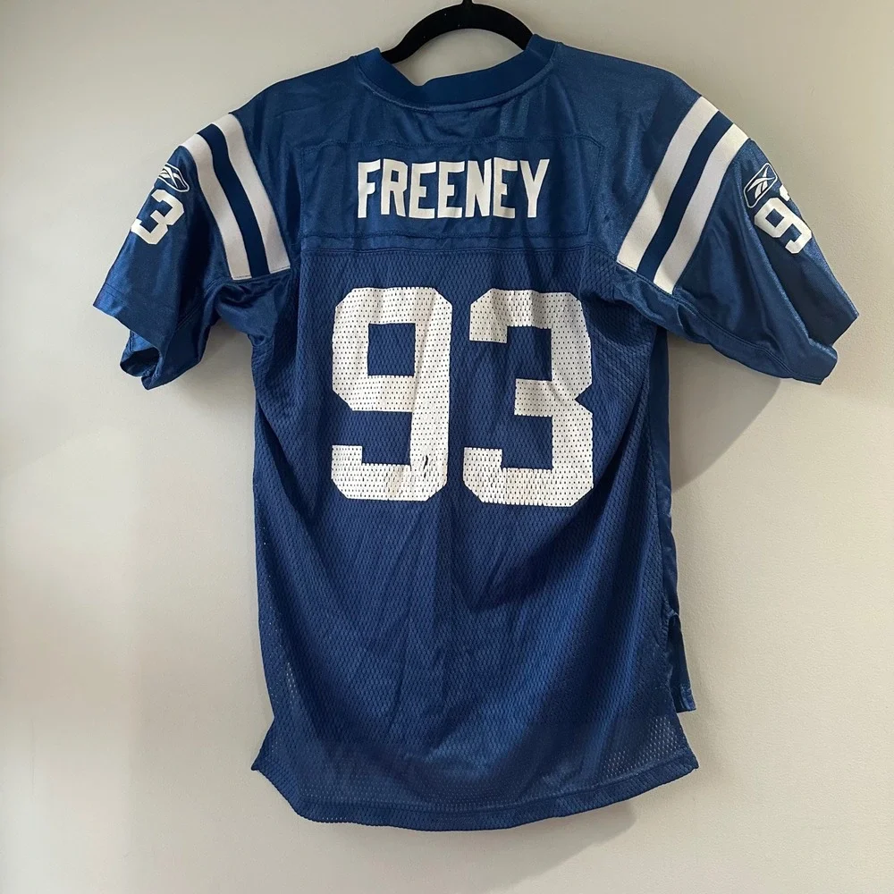 Kids Indianapolis Colts‎ Football Jersey #93 Freeney Blue Youth Large NFL Reebok